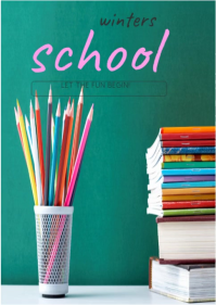 Türkis Back to School A6 Template