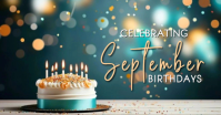 Turquoise Birthday Celebration Gedeelde afbeelding op Facebook Template