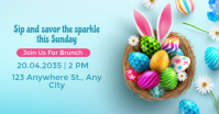 Turquoise Joyful Easter Brunch Facebook Shared Image template