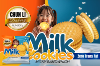 สีเทอร์ควอยซ์ Milk and Cookies Label Template