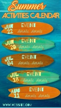 Turquoise List-Based Summer Activities IG Reel Rolka Instagram template