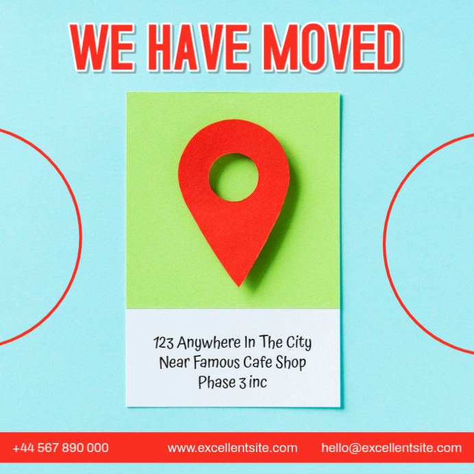 Turquoise Modern & Minimal Business Relocation Announcement Instagram ...