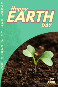Turkis Earth Day Celebration Tumblr-grafik Template