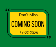Turquoise Event Announcement Rettangolo medio Template