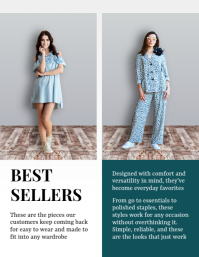 Turquoise Modern & Minimal Fashion Lookbook Flyer template - Page 3