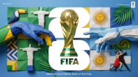 Turquoise Modern & Minimal FIFA World Cup 2026 Digital Display Video template