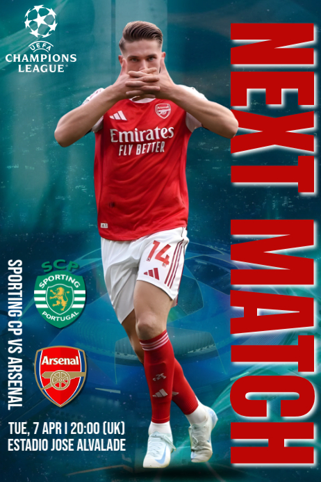 Copy of Turquoise Modern & Minimal Football Match Announcement Poster ...