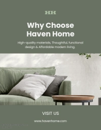 Turquoise Modern & Minimal Furniture Collection Flyer Pamflet (Letter AS) template - Page 5