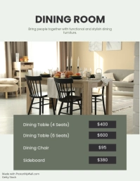 Turquoise Modern & Minimal Furniture Collection Flyer Pamflet (Letter AS) template - Page 4