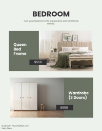 Turquoise Modern & Minimal Furniture Collection Flyer Pamflet (Letter AS) template - Page 3