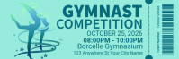 Turquoise Gymnastics Competition Intestazione di Twitter Template