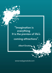 Turquoise Modern & Minimal Inspirational Quote A4 template