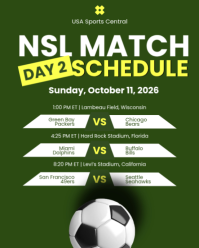Turquoise NSL Football Match Schedule Instagram Portrait Template - Page 3