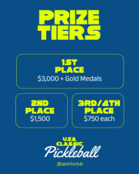 Turquoise Pickleball Tournament Instagram Portrait Template - Page 3