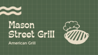 Turkis Restaurant Business Card Visitkort Template - Page 1