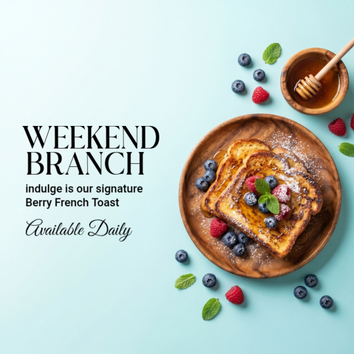 Weekend Brunch Instagram Ad Template | PosterMyWall