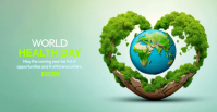 Turquoise Modern & Minimal World Health Day Facebook Event Cover template