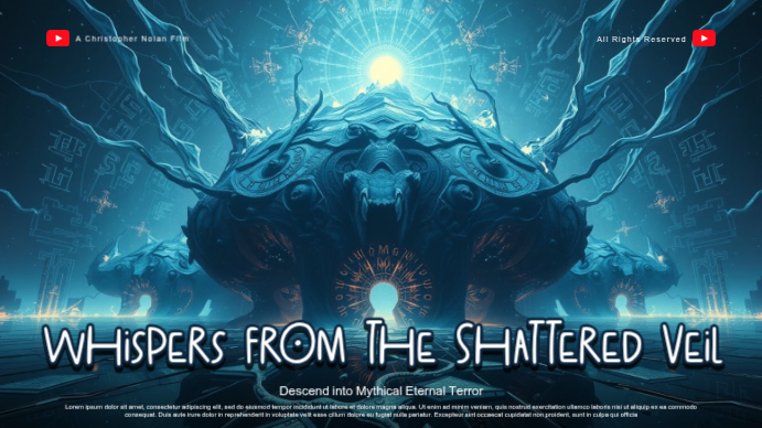Turquoise Mythical Horror YouTube Thumbnail Template | PosterMyWall
