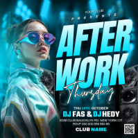 蓝绿色 After Work EDM Party Isikwele Template