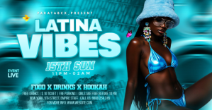 Turquoise Neon Latina Vibes Event Facebook Shared Image template