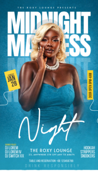 Turquoise Nightclub Event Instagram Story template