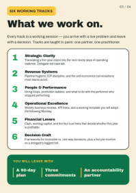 Turquoise Business Seminar A4 Template - Page 3