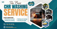 Turkis Car Washing Service Isithombe Esabiwe ku-Facebook Template