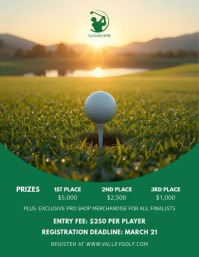 Turkusowy Charity Golf Tournament Folder Template