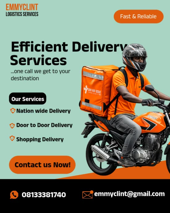 Turquoise Professional Delivery Services Instagram Portrait Template ...