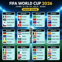 Turquoise Professional FIFA World Cup 2026 Instagram Post template