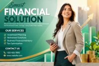 Turquoise Financial Consulting โปสเตอร์ Template