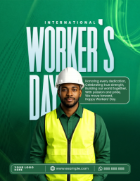 Turquoise International Workers' Day Folder Template