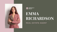 Turquoise Real Estate Business Card Ikhadi Lebhizinisi Template - Page 1