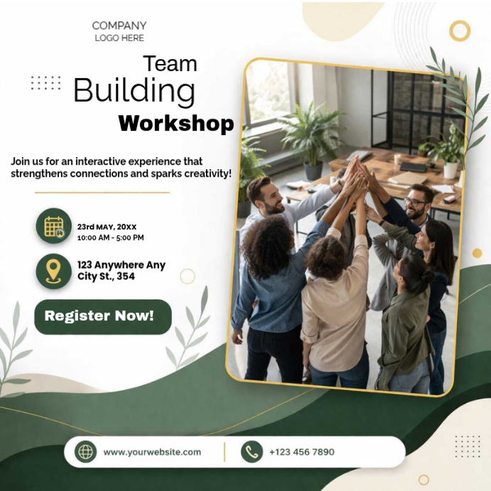 Team Building Workshop Template | PosterMyWall