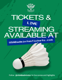 Turquoise USA Badminton National Open ใบปลิว Template - Page 4
