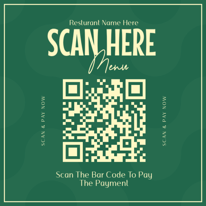 Turquoise QR Code Payment Instagram Post Template | PosterMyWall