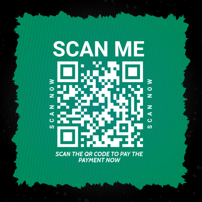 Turquoise QR Code Payment Instagram Post Template | PosterMyWall