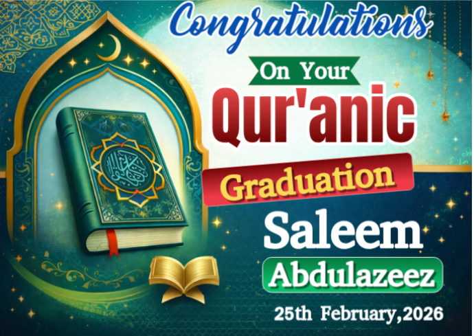 Turquoise Qur'anic Graduation Postcard Template | PosterMyWall