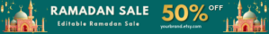 Turquoise Ramadan Sale Etsy Banner template