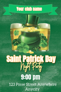 Turquoise Saint Patrick's Day Party Pinterest Graphic template