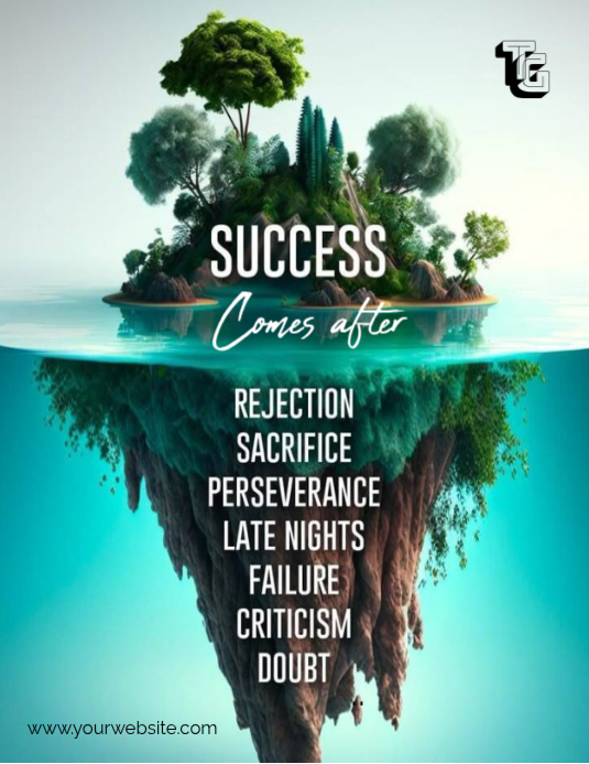 Copy of Turquoise Success Flyer | PosterMyWall