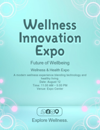 Turquoise Wellness Expo Flyer template