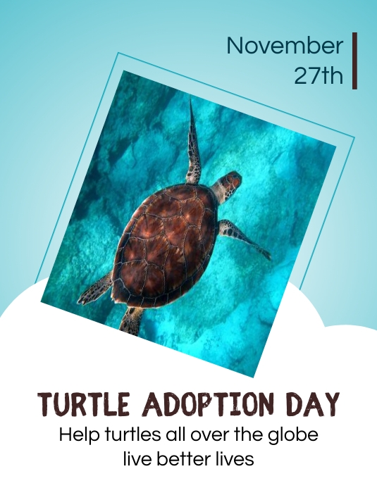Turtle Adoption Day Template PosterMyWall