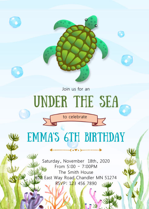 Modele Invitation De Fete D Anniversaire Tortue Postermywall Modele Invitation De Fete D Anniversaire Tortue Postermywall
