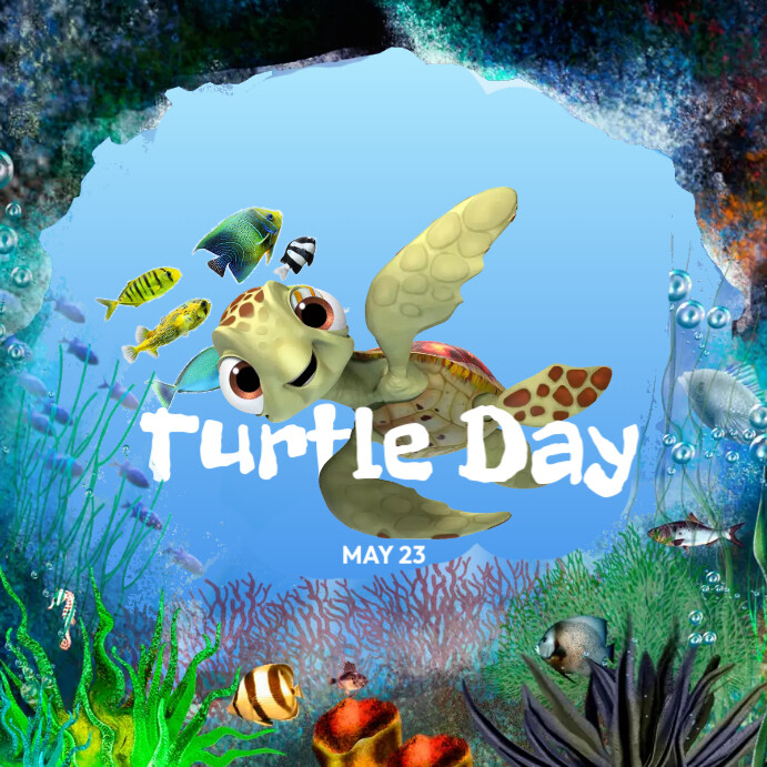 Turtle Day Off Turtle Day Instagram Post เทมเพลต | PosterMyWall