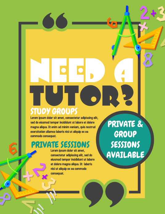 tutor Template | PosterMyWall
