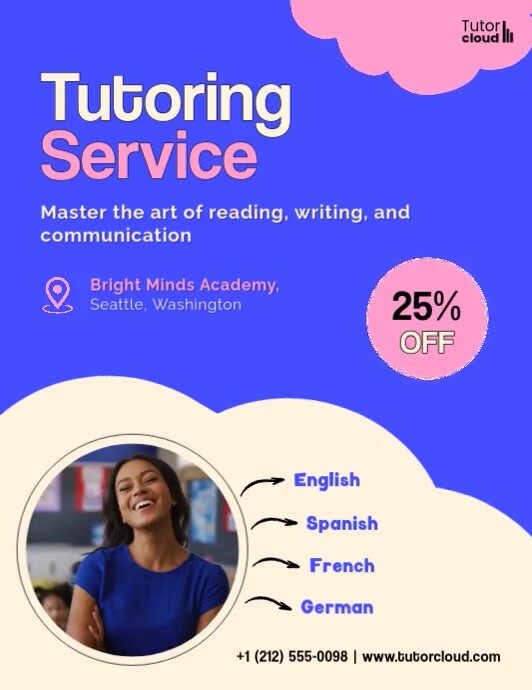 Tutor Poster Education Template | PosterMyWall