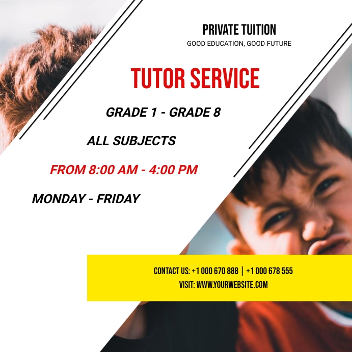 TUTOR SERVICE FLYER Template | PosterMyWall