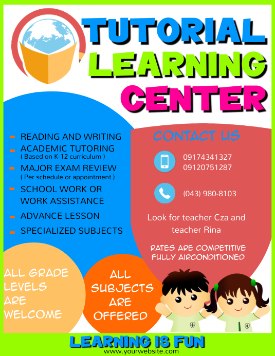 Tutorial Center Template | PosterMyWall