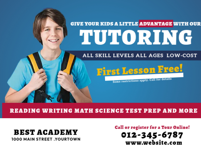 Tutoring Ads Template | PosterMyWall